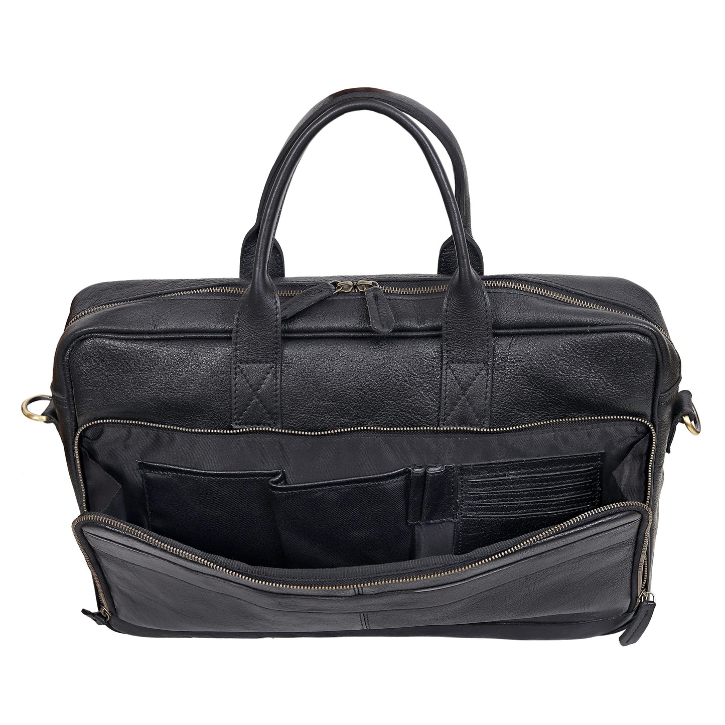 Leather Laptop Messenger Briefcase Bag