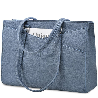 Waterproof Leather Laptop Tote Bag